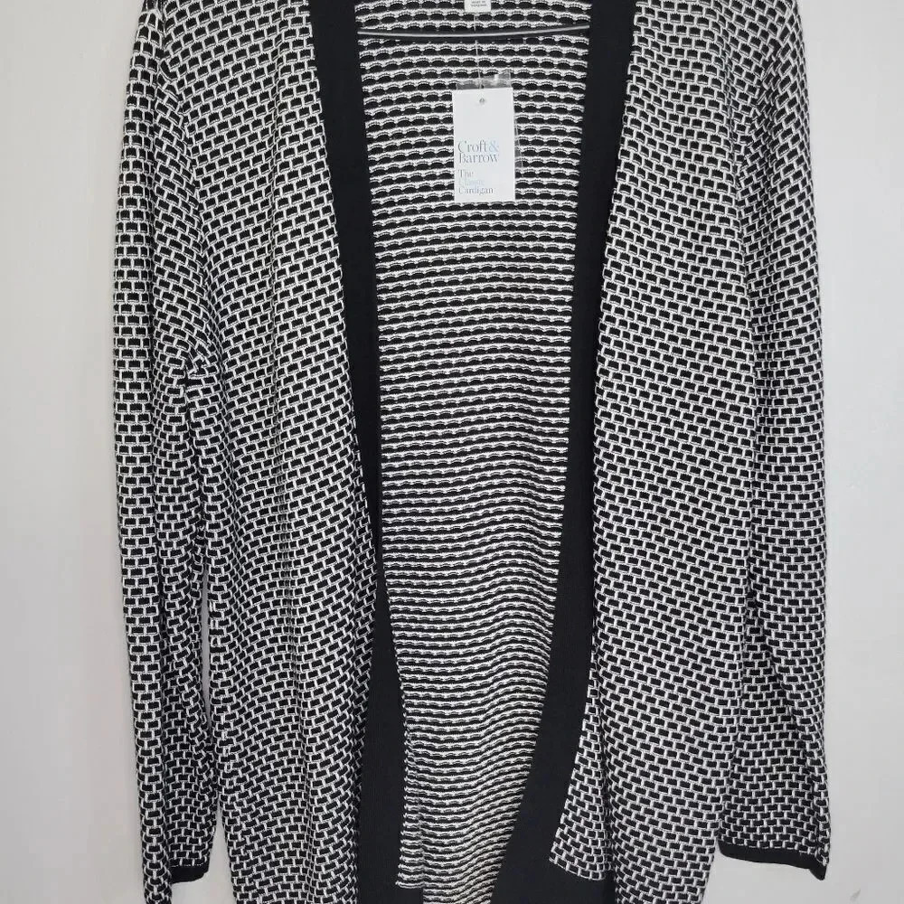 Croft & Barrow Petite Open-Front Cardigan - Picture 3 of 8